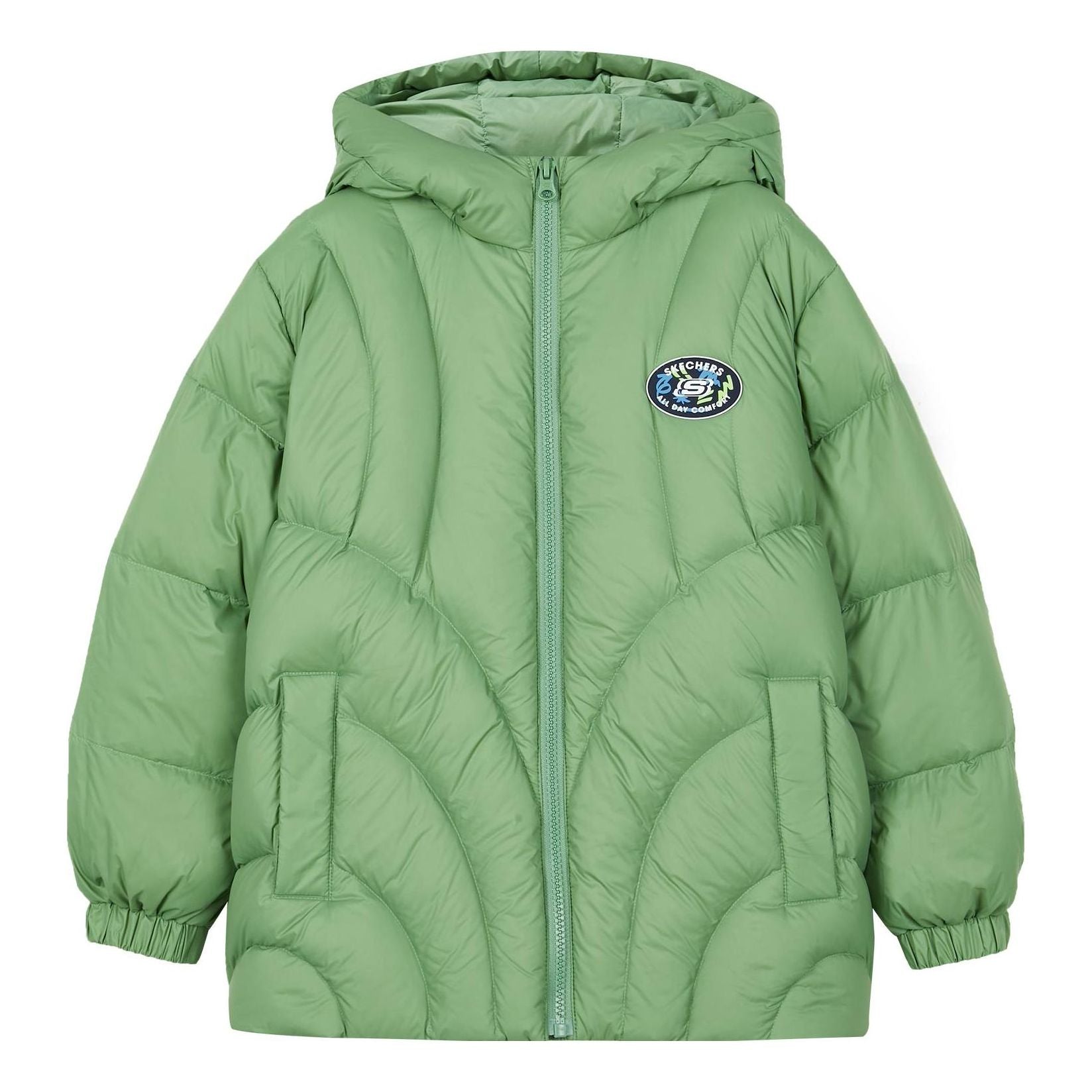 (GS) Skechers Casual Woven Down Jacket 'Green' L423B040-02SH