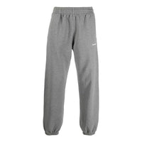 Men's Off-White SS22 Solid Color Stripe Drawstring Sports Pants/Trousers/Joggers Loose Fit Gray OMCH029F22FLE00808010801