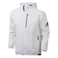 adidas Woven hooded Windproof Jacket White EH3746