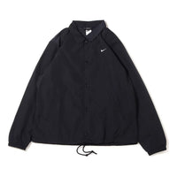 Men's Nike Solid Color Buckle Lapel Jacket Autumn Black DQ5006-010