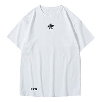 PJs Vigor Laser logo Loose Casual Short Sleeve Couple Style White 20SSTS1009-P