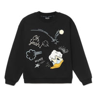 (WMNS) Li-Ning x Disney Cartoon Printing Round Neck Pullover 'Black' AWDR688-5