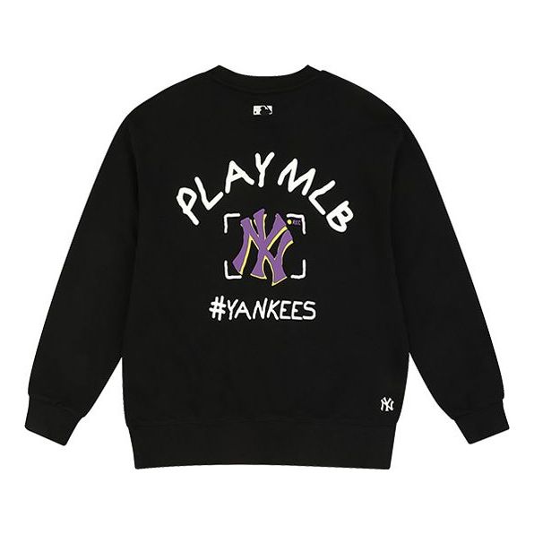 MLB Play Series Long Sleeves Loose Graffiti Unisex Black 31MT07011-50L