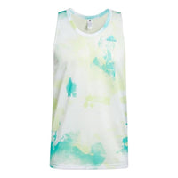 Men's adidas Colorblock Printing Casual Sports White Vest HF4422