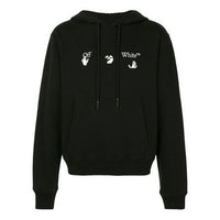 Off-White Logo Printing Hooded Pullover Men Black OMBB034F20FLE0021001