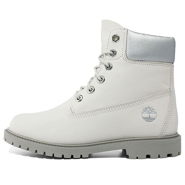 (WMNS) Timberland Heritage 6 Inch Boots 'White Nubuck and Silver' A5MA8143