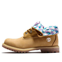 (WMNS) Timberland Roll Top Boots Basic 'Wheat Pink with Plaid Print' A2MDA231