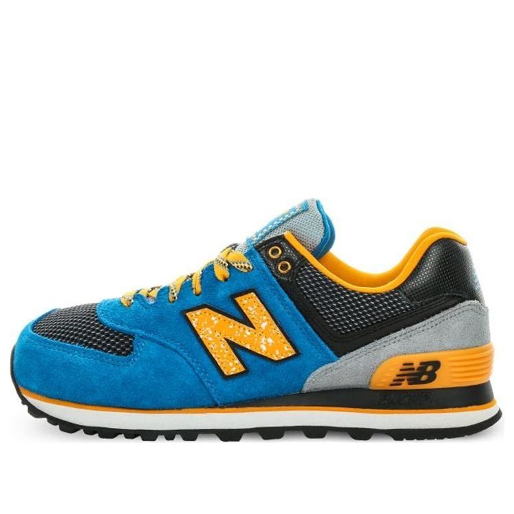 (WMNS) New Balance 574 Series Sneakers Blue/Yellow/Black WL574OIA