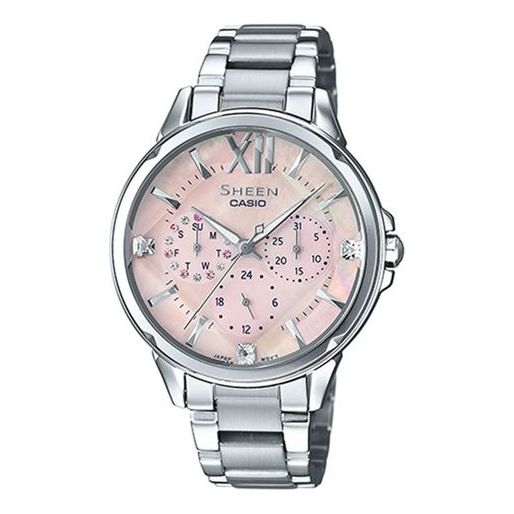 CASIO SHEEN Series Pearl Element waterproof Business Watch SHE3056D-4A Pink Analog SHE3056D-4A2021