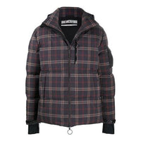 Off-White Plaid Jacket Slim Fit Version Navy Blue OMKI019F20FAB0024610