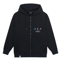 Li-Ning Lifestyle Fashion Letters Printed Jacket 'Black White' AWDSI35-1