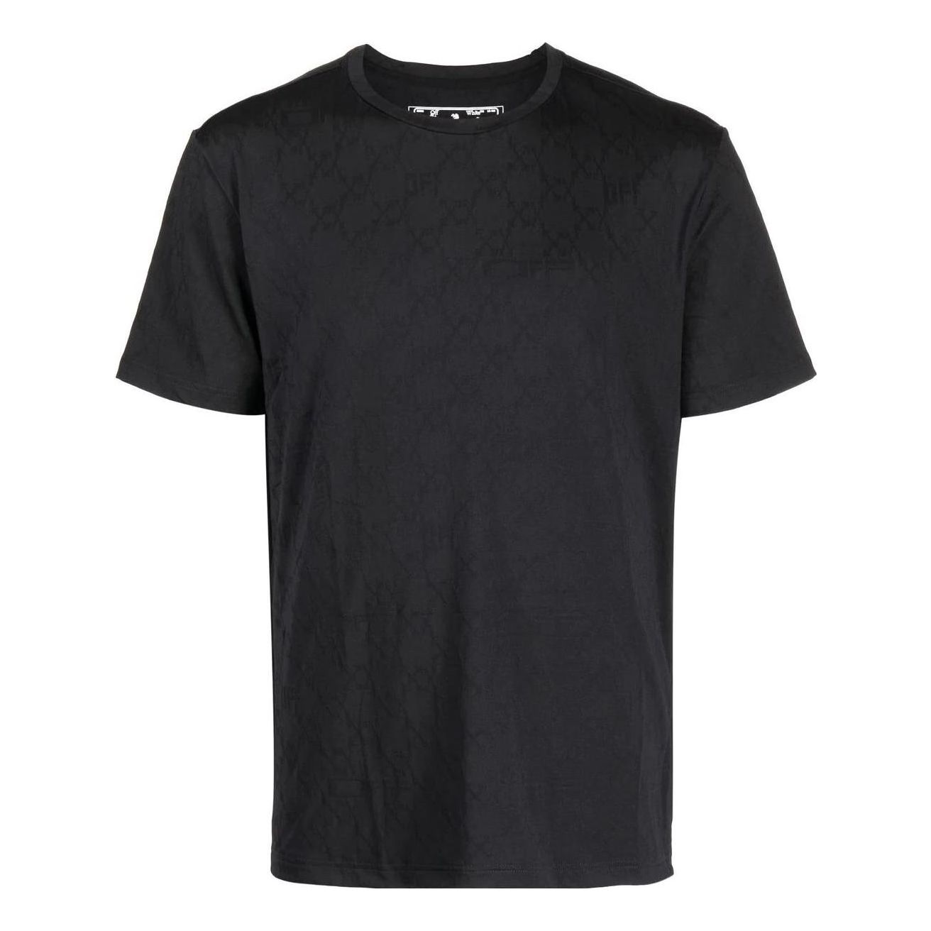Off-White Monogram-Print Crew-Neck Tee OMVA035F22FAB0011007