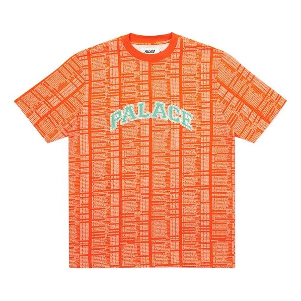 PALACE Bell Man Allover Alphabet Printing Short Sleeve Unisex Red P19ES018
