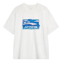 Li-Ning Wave Graphic T-shirt 'White' AHSU295-1