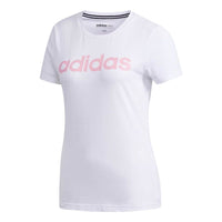 (WMNS) adidas neo Ce Tee Alphabet Printing Casual Sports Round Neck Short Sleeve White DW7943