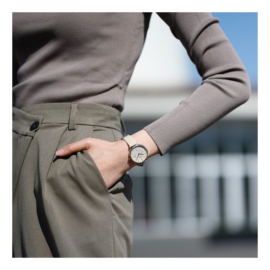 CASIO SHEEN Stainless Steel Strap Creamy Analog SHE-4541CGL-4A