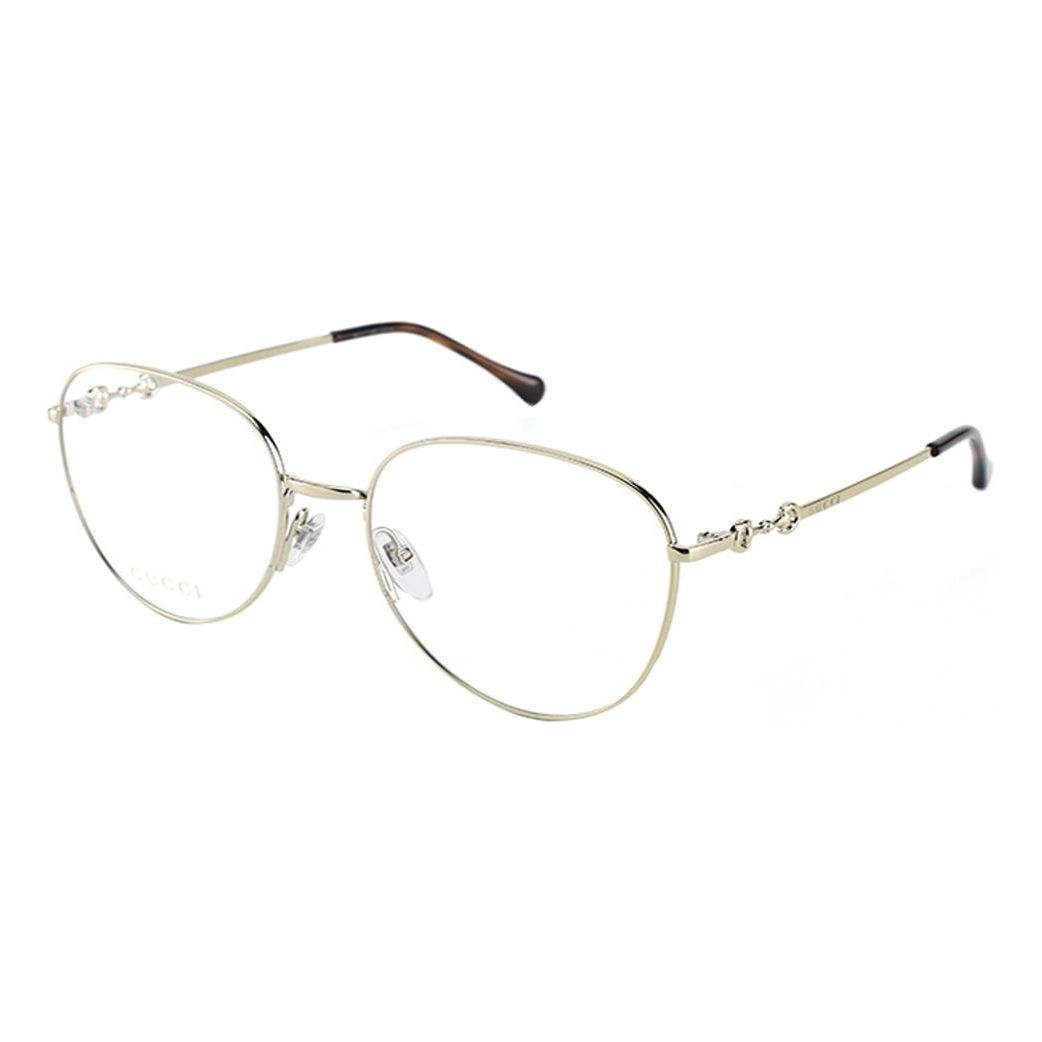 (WMNS) Gucci Horsebit Series Metallic Optical Glasses Frame Gold Color GG0880O-006