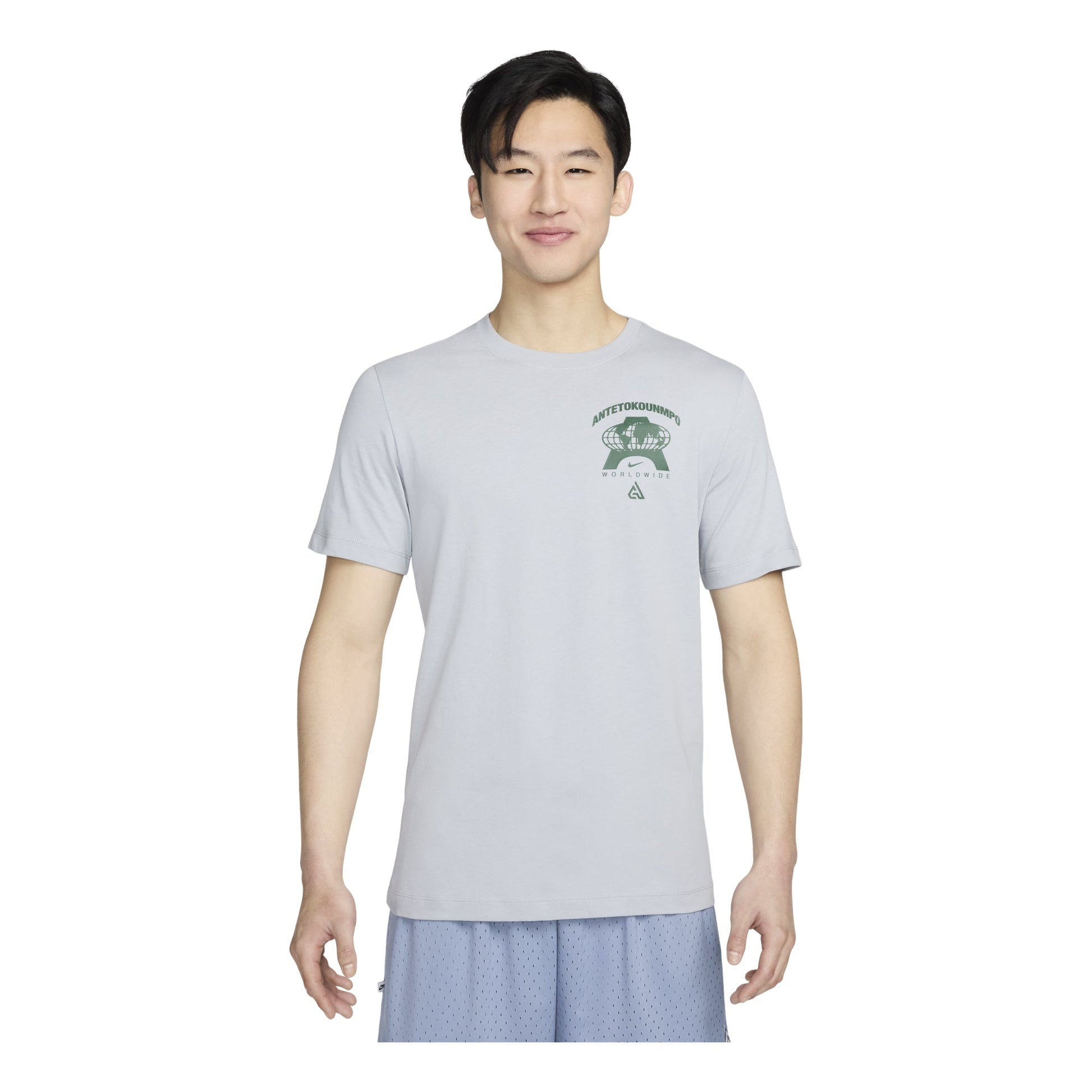 Nike Giannis Graphic T-shirt Asia Sizing 'Grey' FV8409-012