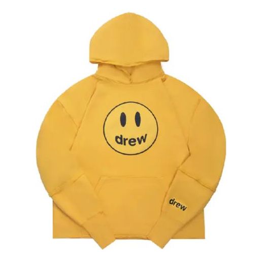 Drew House Smiling Face hooded Fleece Lined Unisex Yellow DR-SS20-018