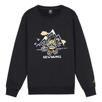 New Balance Logo Crew-neck Versatile Jumper Black AMT03341-BK