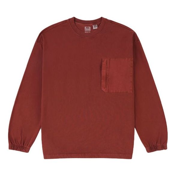 Men's Levis Pure Cotton Round Neck Pullover Brick Red 36203-0002