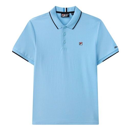 FILA Logo Embroidered Casual Short Sleeve Polo Shirt Blue F11M128116F-LB