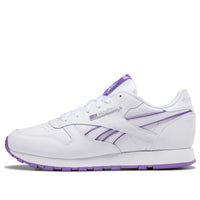 (WMNS) Reebok Classic Leather Sports Casual Shoes 'White Purple' DV8757