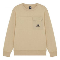 New Balance Men's New Balance Chest Pocket Round Neck Sports Pullover Khaki AMT14339-HNA