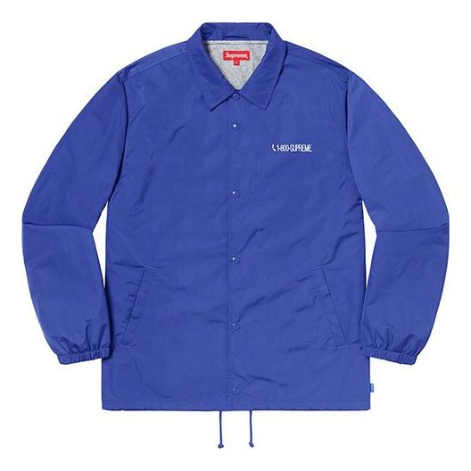 Supreme FW19 Week 6 1-800 Coaches Jacket Back Logo Coach Unisex Royal blue SUP-FW19-617