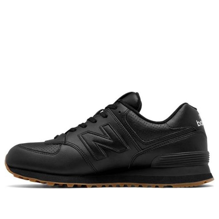 New Balance 574 Leather Shoes 'Black Silver' ML574LEB