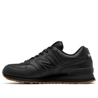 New Balance 574 Leather Shoes 'Black Silver' ML574LEB