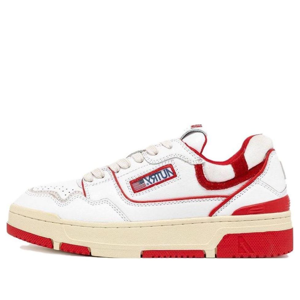 (WMNS) Autry CLC Leather Sneakers 'White Red' ROLW-MM12