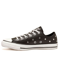 (WMNS) Converse Chuck Taylor All Star Studs Low Top Leather Spot Rivet Black 565851C