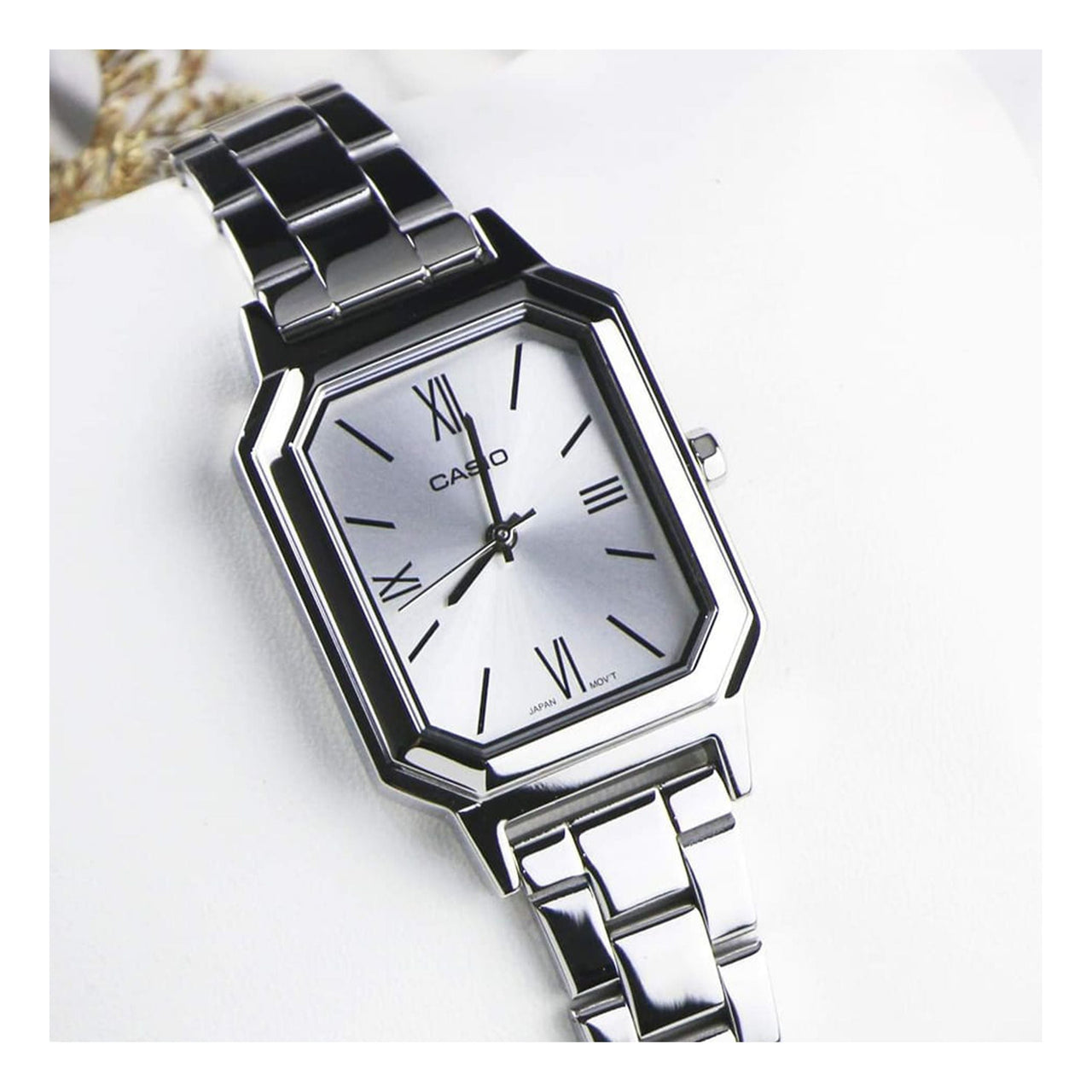 CASIO Stainless Steel Strap Quartz Waterproof White Analog LTP-E168D-7B