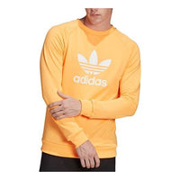 adidas originals Chest Logo Printing Round Neck Shiny Orange EJ9679