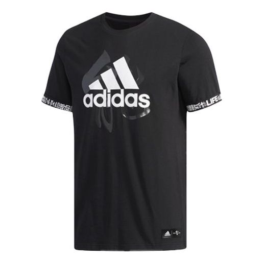 adidas Sports Pullover Round Neck Short Sleeve Black EA2109