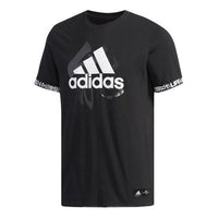 adidas Sports Pullover Round Neck Short Sleeve Black EA2109