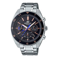 CASIO Waterproof EDIFICE Mens Black Analog/Digital Combo EFV-590D-1AVUPF
