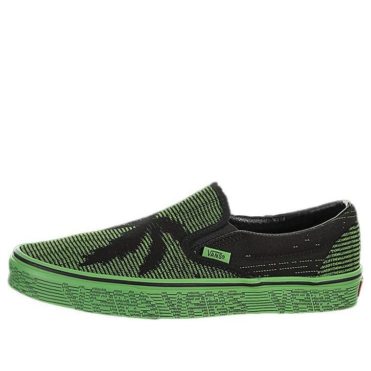 Vans Unisex Classic Slip-On Sneakers Black/Green VN0A38F7VMQ