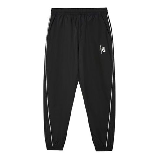 New Balance Track Pants Asia Sizing 'Black White' AMP11318-BK