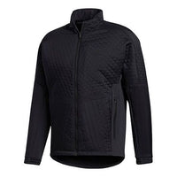 adidas Quilting Jk Golf Sports Stand Collar Jacket Black FS6957