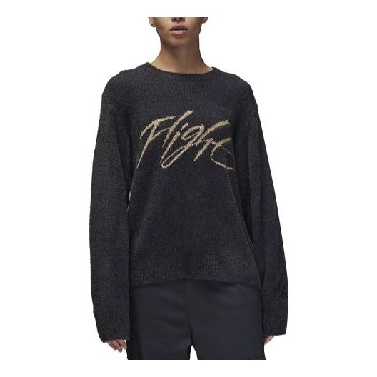 Air Jordan Flight Heritage Crop Sweater 'Black' FD7389-045