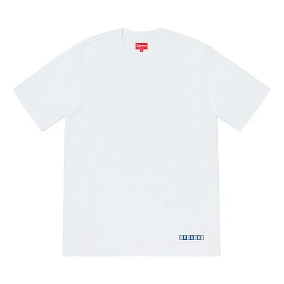 Supreme SS19 Waffle S/S Top Solid Color Short Sleeve Unisex White SUP-SS19-10461