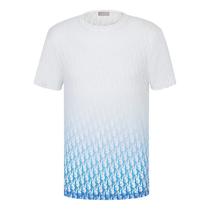 DIOR Gradient Plain Knitted Oblique Print For Men White 023J600A0625_C085
