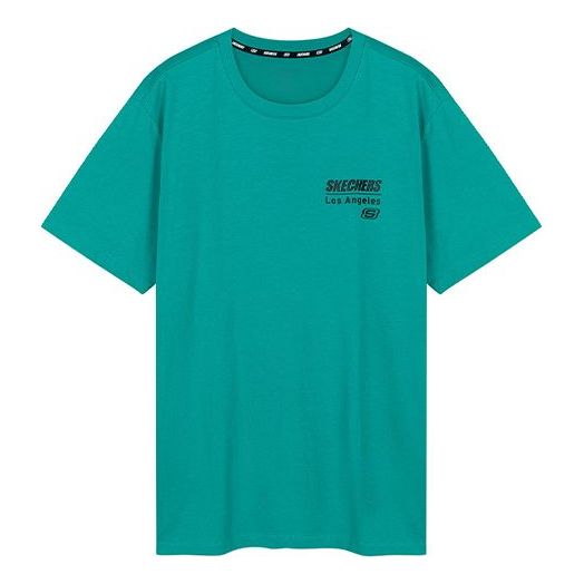 Men's Skechers Knit Round Neck Short Sleeve Blue L220M161-00G4