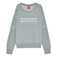 (WMNS) New Balance Classic Sweatshirt Asia Sizing 'Grey White' AWT91551-AG