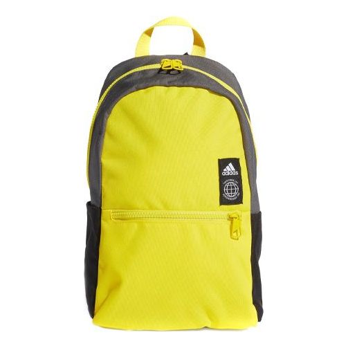 adidas Recycled Polyester Plain Weave CLASSIC XS Colorblock Zipper Schoolbag Backpack Yellow FN0986