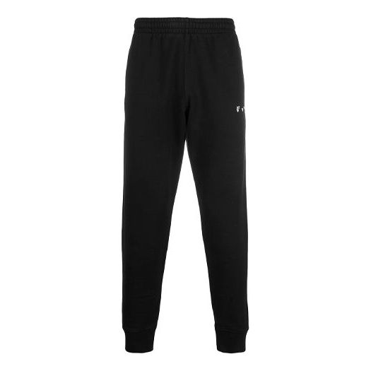 Men's Off-White SS21 Logo Black Sports Pants/Trousers/Joggers OMCH033R21FLE0011001
