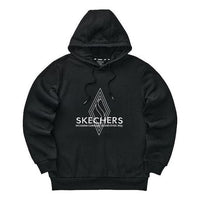 Skechers Diamond Series Letter Hoodied 'Black White' L423M171-0018