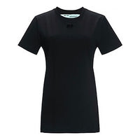 (WMNS) Off-White Round Neck Pullover Short Sleeve Black OF2D3T00110